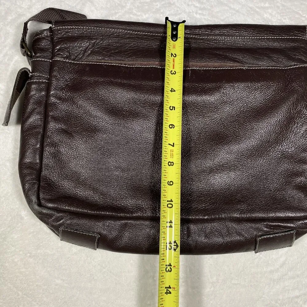 Marruecos Columbian Leather Messenger Bag Laptop Bag Hand Crafted Brown Pebbled